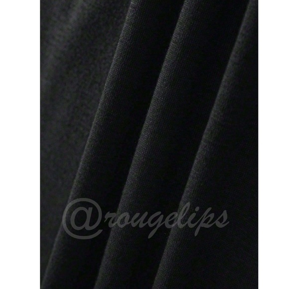 Black Graphic Crewneck Tee Shirt Short Sleeve - Picture 5 of 8